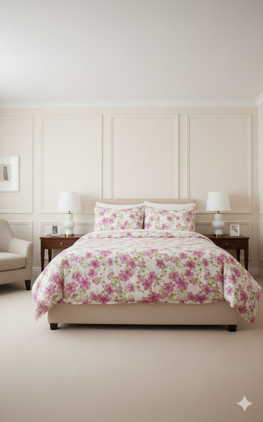 Floral Double Bed Sheet Set