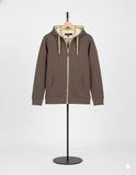 Men’s Coffee Brown Full Zip Hoodie – Winter Comfort with Classic Style