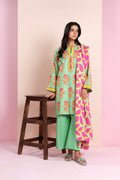 Al Karam Printed Khaddar Unstitched 3-Piece (Mineral Green)
