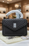 Elegant Embossed Leather Handbag