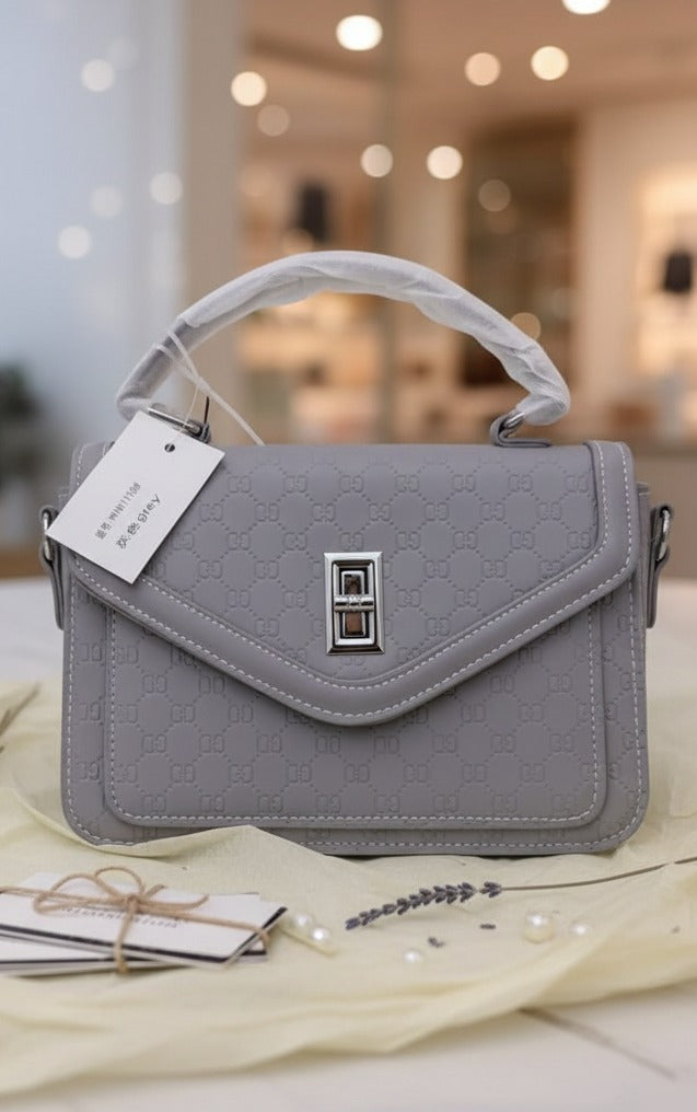 Elegant Embossed Leather Handbag