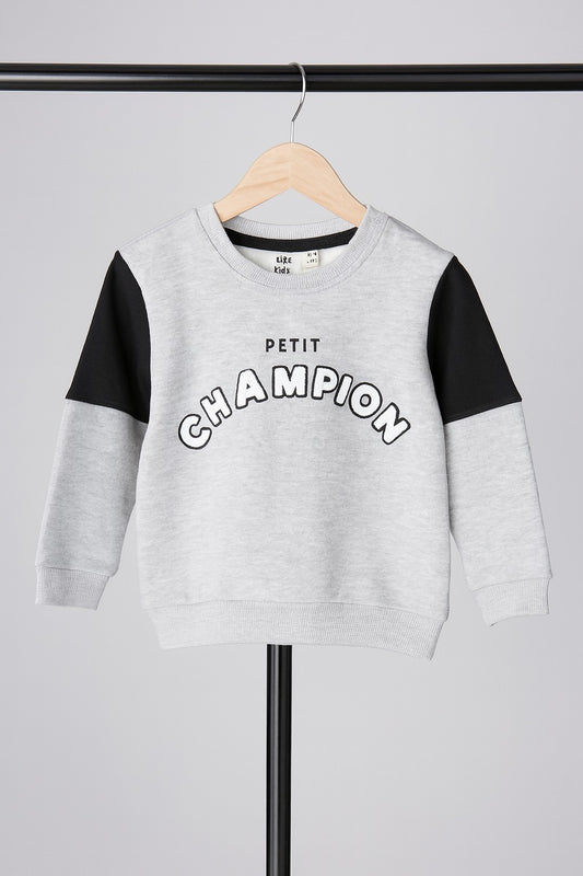 Petit Champion” Grey Sweatshirt