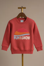 Red “Fun & Snow” Sweatshirt