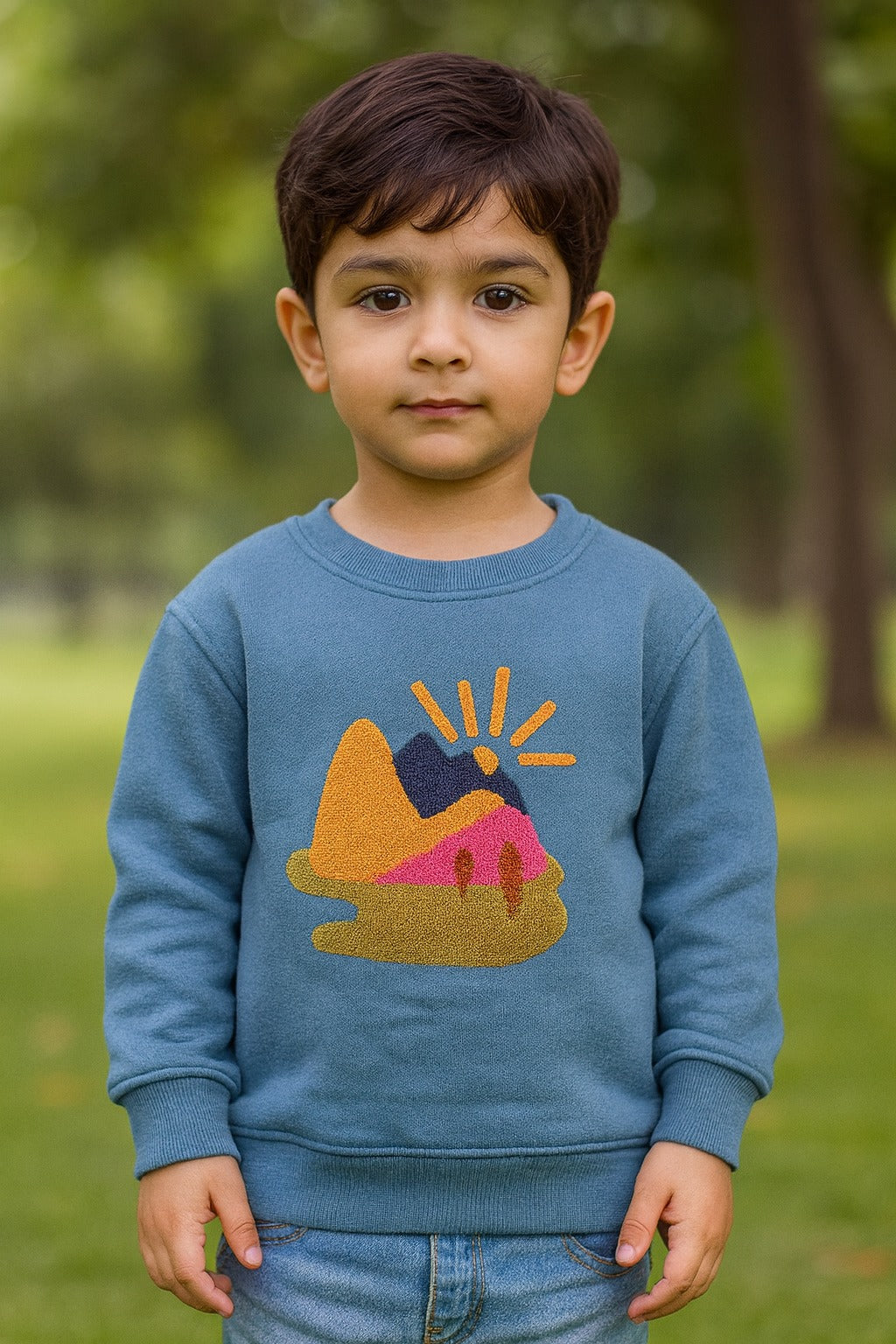 Blue Scenic Mountain Sweatshirt