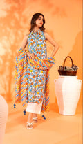 Al-Karam Printed Khaddar Unstitched 3-Piece Suit (Multicolor)