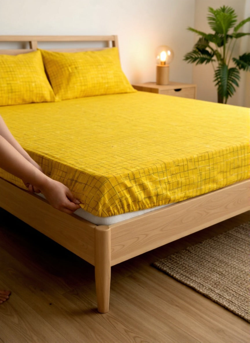 Bed Fitted Cover by GAP (Double) with 2 Pillow Covers