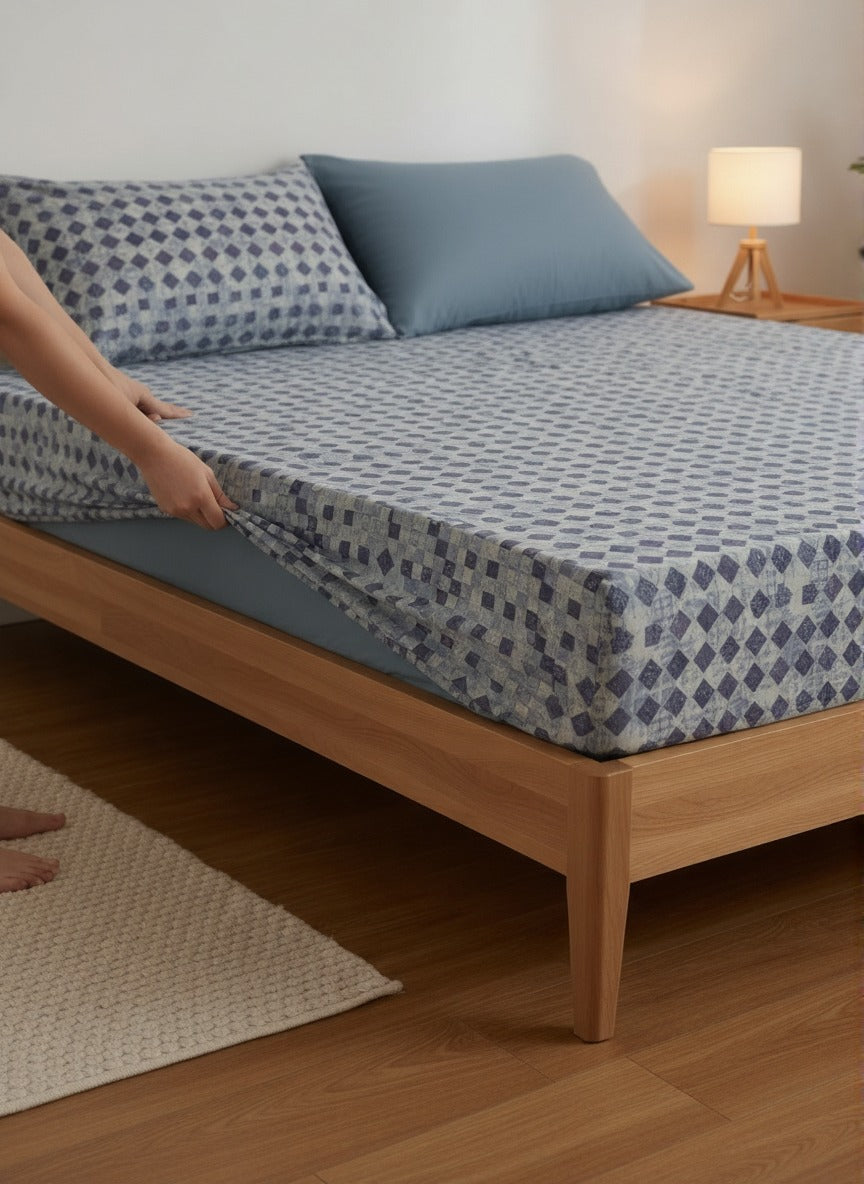 Bed Fitted Cover by GAP (Double) with 2 Pillow Covers