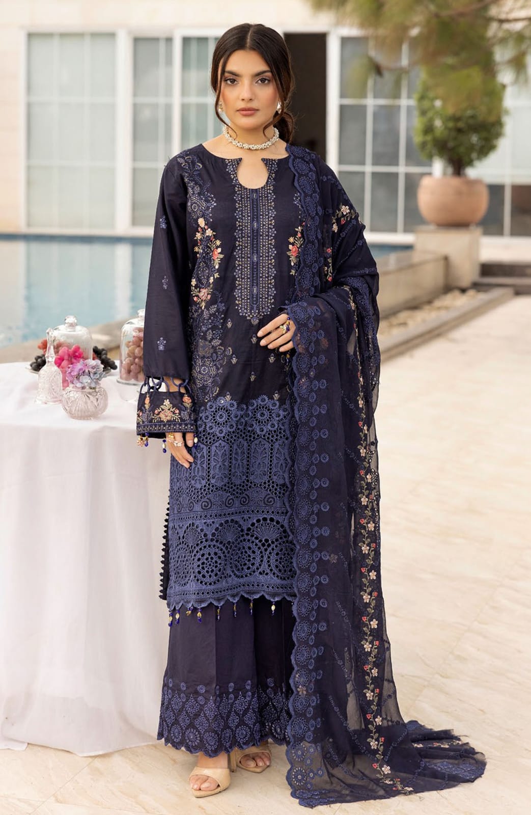 Lawnkari by Bunai Embroidered Lawn Unstitched 3 Piece Suit