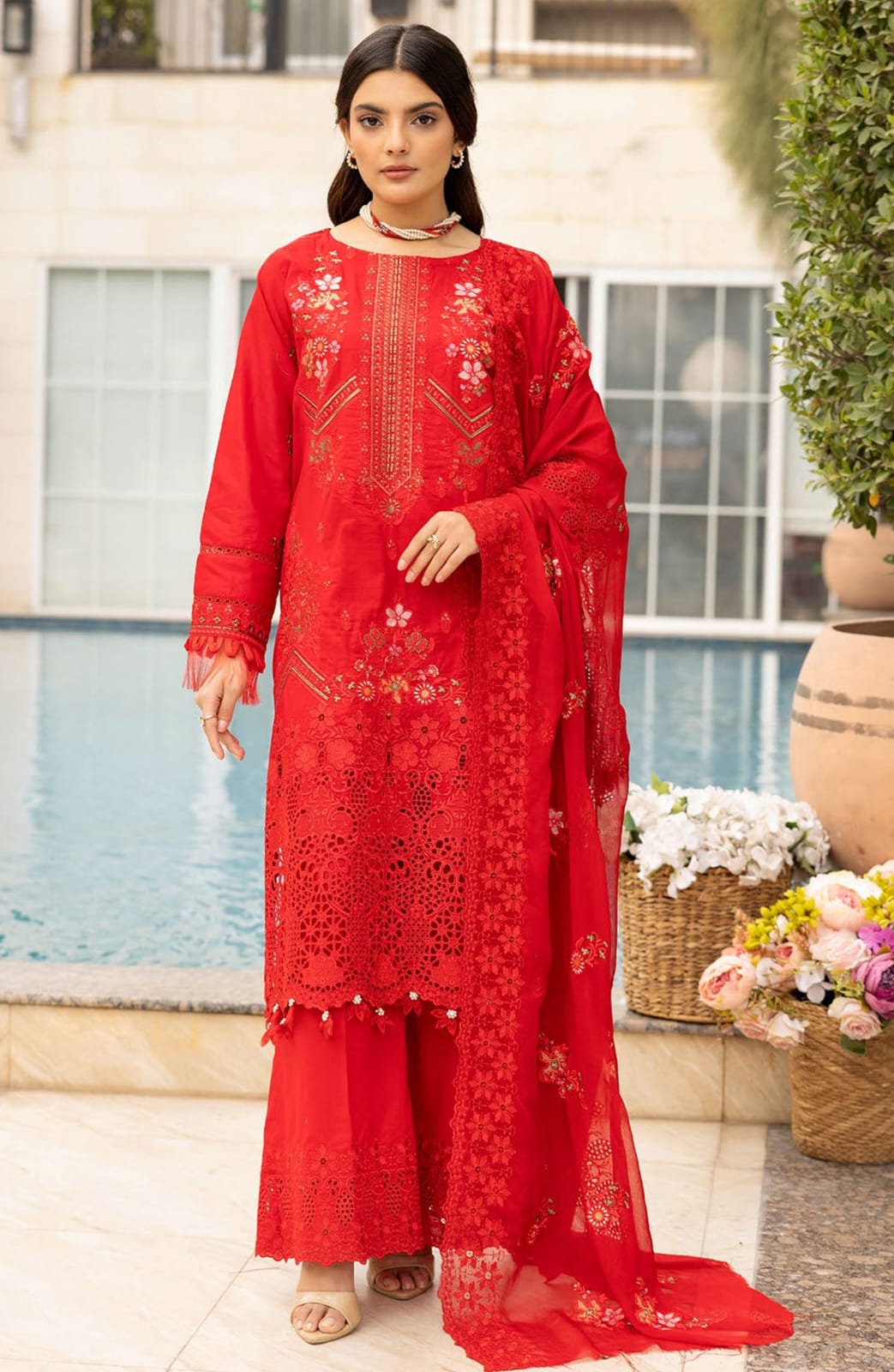 Lawnkari by Bunai Embroidered Lawn Unstitched 3 Piece Suit
