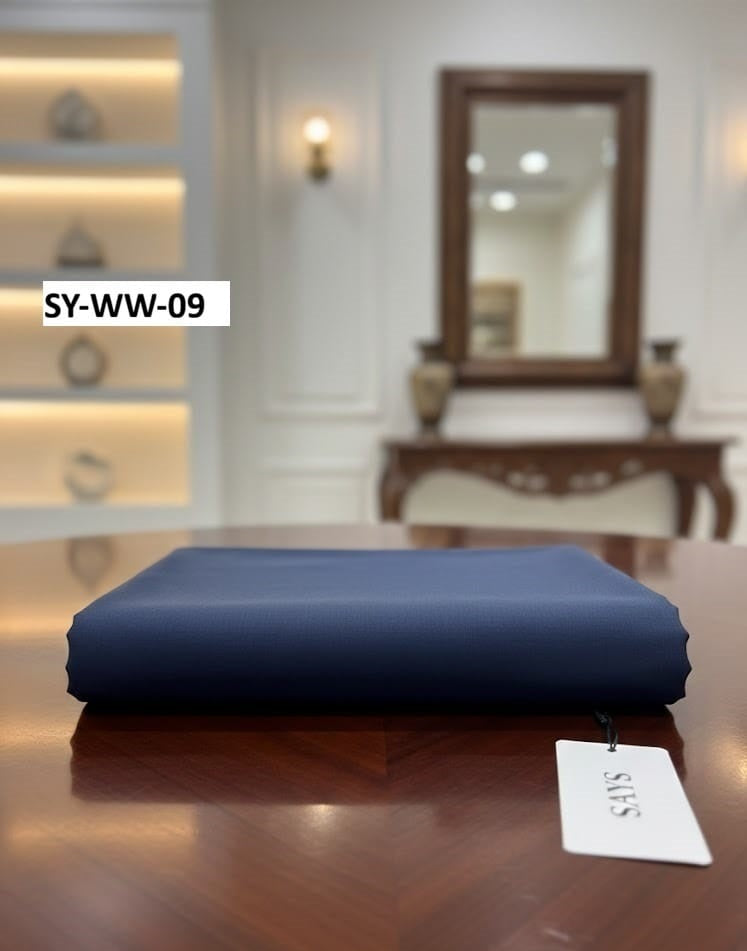 SAYA MEN'S Unstitched Premium Wash & Wear Suit (White)