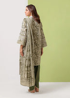 Bonanza Satrangi-3PC-Unstitch Lawn (Olive green)