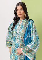 Bonanza Satrangi-3PC-Unstitch Lawn (Sky green)