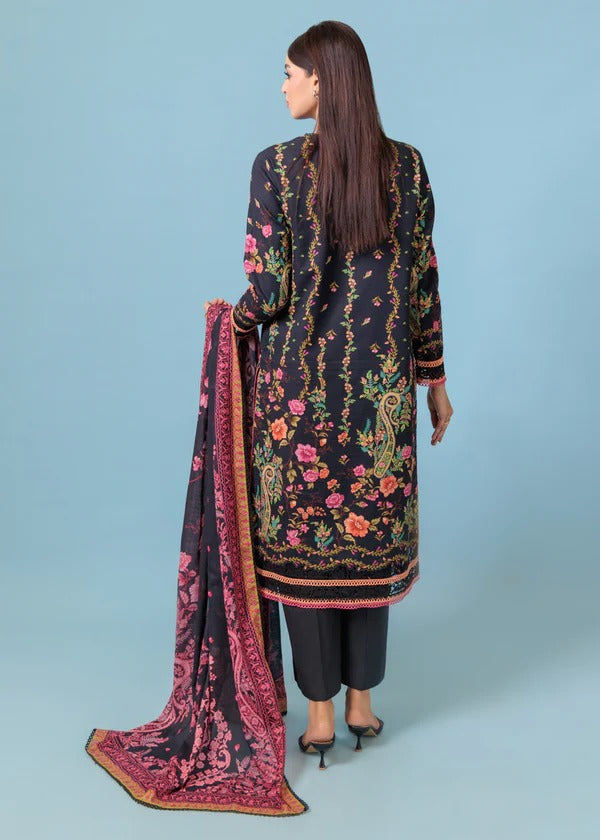 Bonanza Satrangi-3PC-Unstitch Lawn (Black)