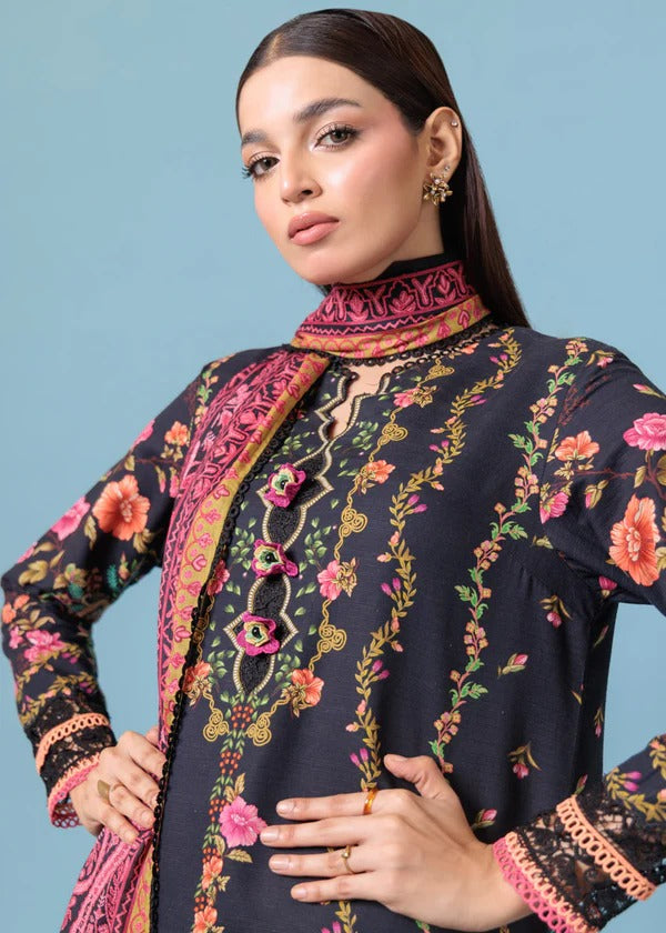 Bonanza Satrangi-3PC-Unstitch Lawn (Black)