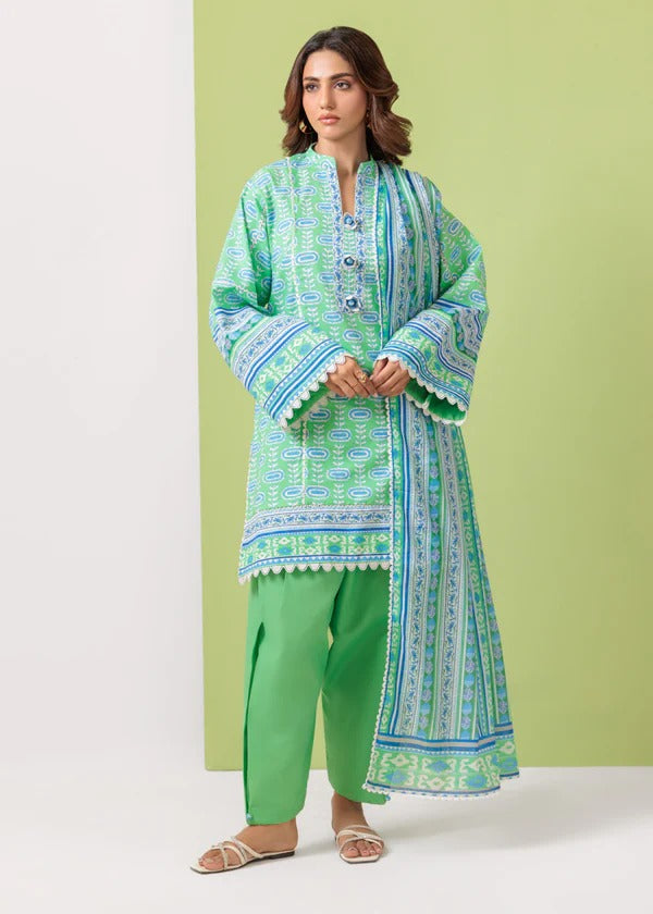 Bonanza Satrangi-3PC-Unstitch Lawn (Light green)