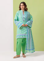 Bonanza Satrangi-3PC-Unstitch Lawn (Light green)