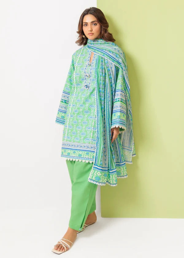 Bonanza Satrangi-3PC-Unstitch Lawn (Light green)