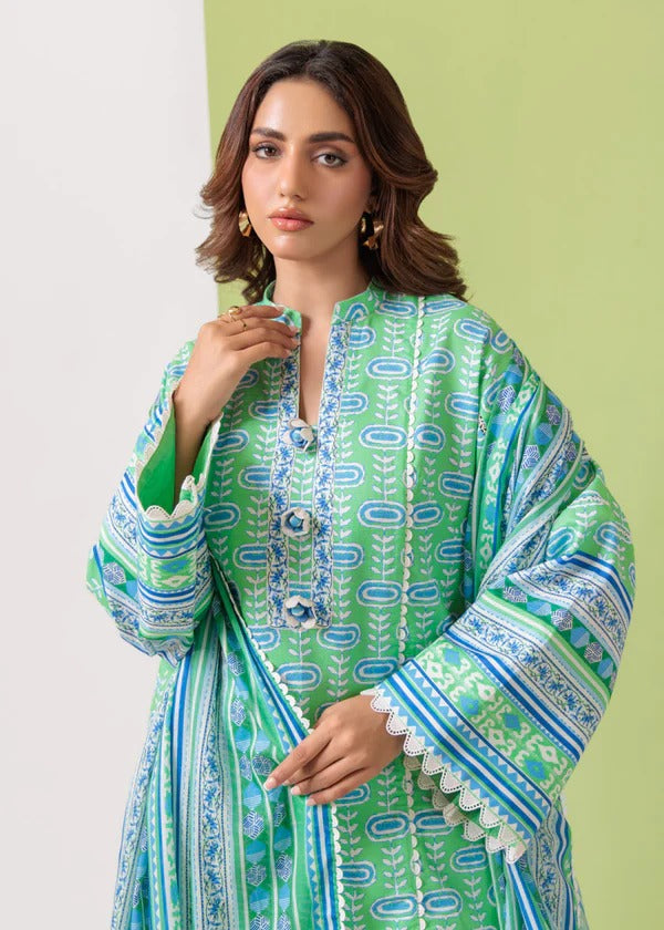 Bonanza Satrangi-3PC-Unstitch Lawn (Light green)
