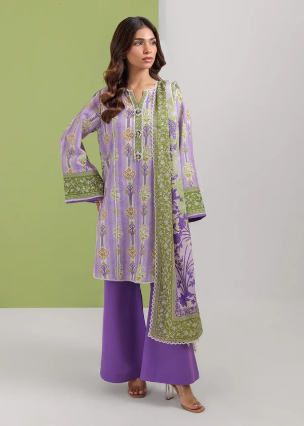 Bonanza Satrangi-3PC-Unstitch Lawn (Purple)