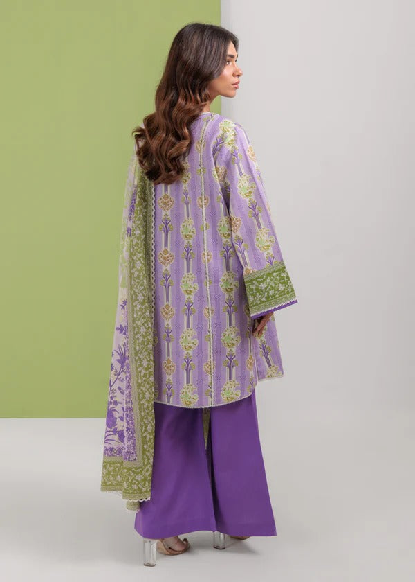 Bonanza Satrangi-3PC-Unstitch Lawn (Purple)