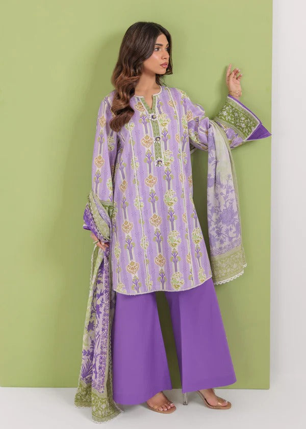 Bonanza Satrangi-3PC-Unstitch Lawn (Purple)