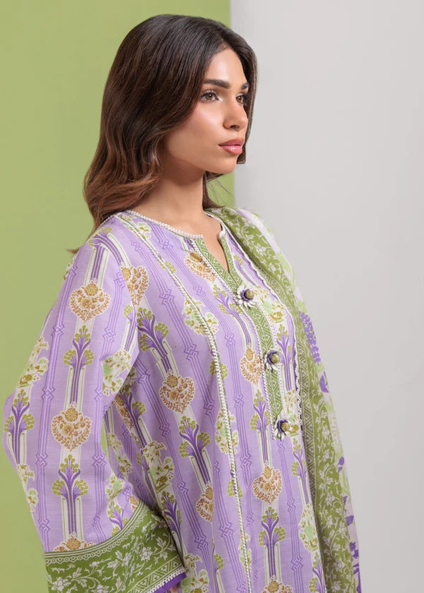Bonanza Satrangi-3PC-Unstitch Lawn (Purple)