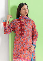 Bonanza Satrangi-3PC-Unstitch Lawn (Red)
