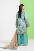 Bonanza Satrangi-3PC-Unstitch Lawn (Mint blue)