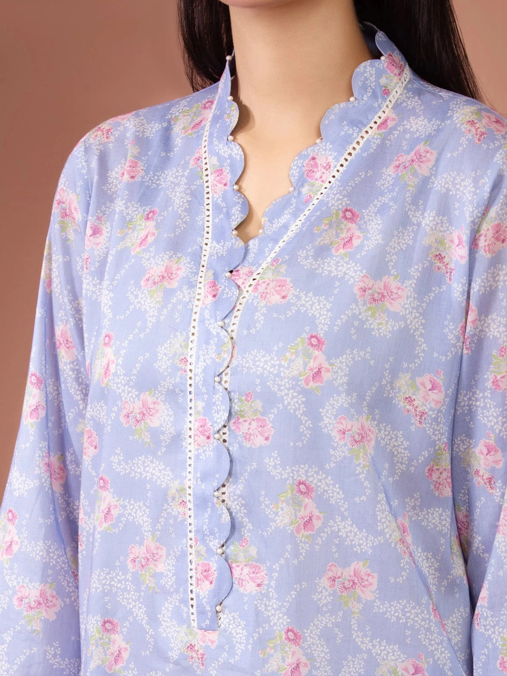 Edenrobe By Allure Unstitched Printed Lawn (lilac)