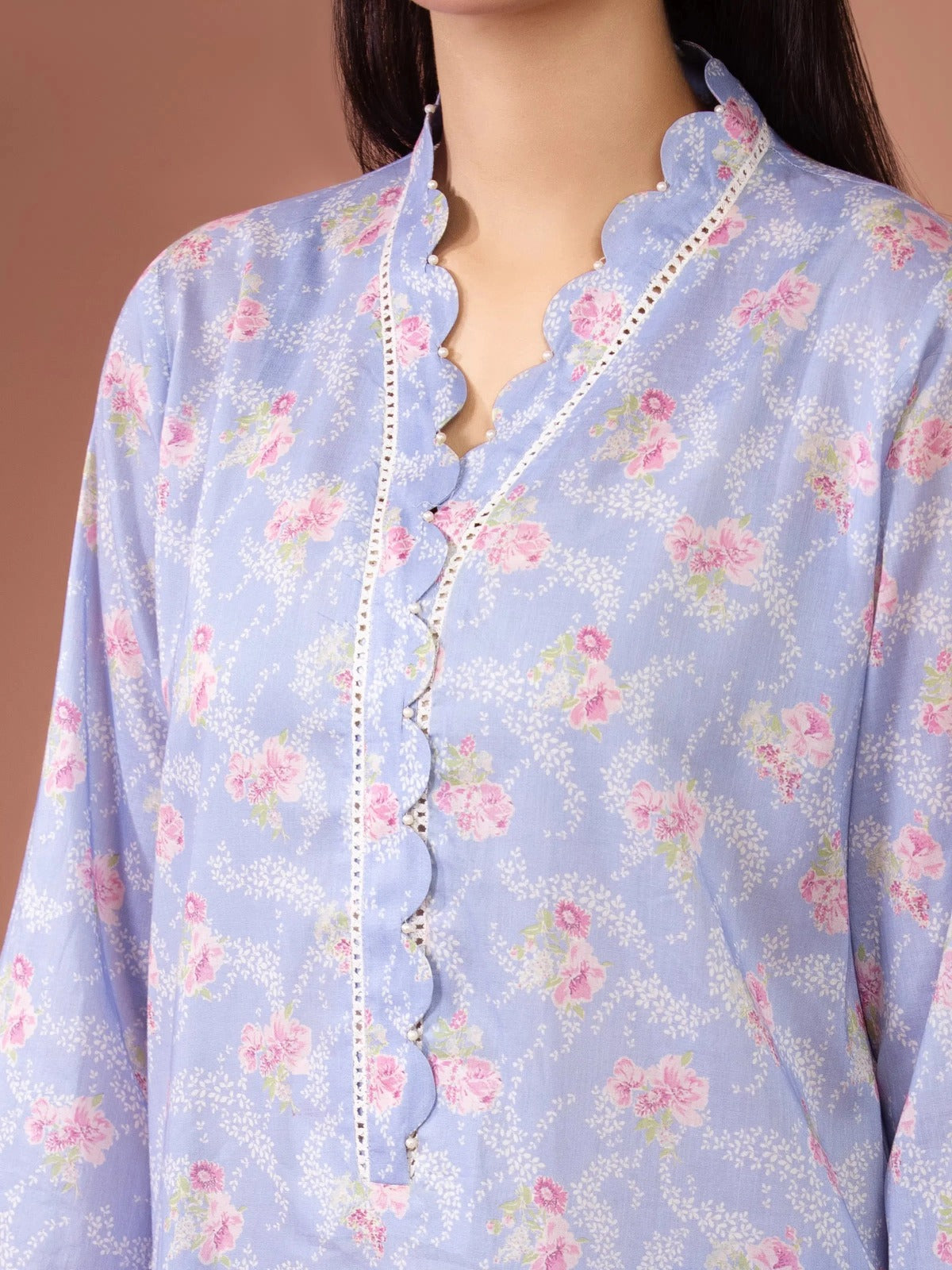 Edenrobe By Allure Unstitched Printed Lawn (lilac)