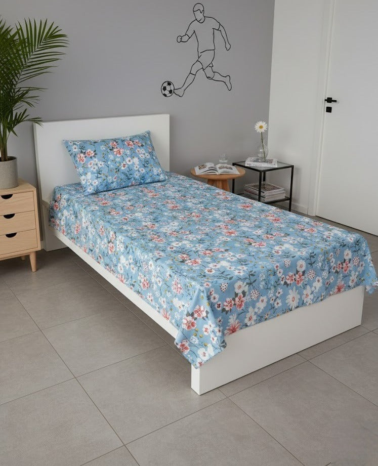 Gul Ahmed Single Bedsheet with Pillow Cover