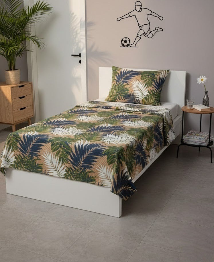 Gul Ahmed Single Bedsheet with Pillow Cover
