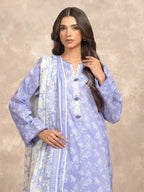 Edenrobe By Allure Unstitched Printed Lawn (lavender)
