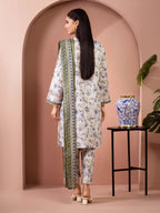 Edenrobe By Allure Unstitched Printed Lawn (White)