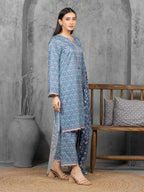 Edenrobe By Allure Unstitched Printed Lawn (Regent St blue)