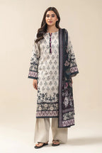 Beechtree-3PC-Unstitch Printed Lawn (Champagne)