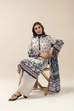 Beechtree-3PC-Unstitch Printed Lawn (Champagne)