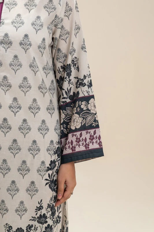 Beechtree-3PC-Unstitch Printed Lawn (Champagne)