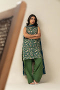 Beechtree-3PC-Unstitch Printed Lawn (Green pea)