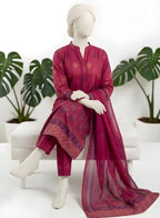 Almeerah-3PC-Unstitch Jacquard Lawn (Night shadz)