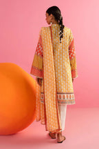Mahay Sana Safinaz 3PC Unstitch Lawn. (Mule yellow)