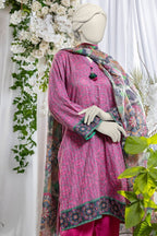 MTJ-3PC-Unstitch Printed Lawn (Pink)