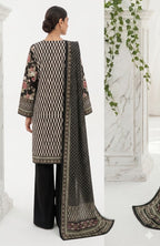 Keyseria By Jaffrani-3PC Unstitch Lawn Chapter-6 (Black White)