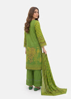 Keyseria By Jaffrani-3PC Unstitch Lawn Chapter-6 (Perot green)
