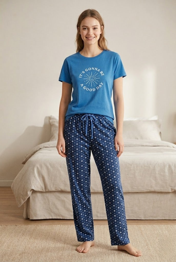 Night Wear Track Suits-Blue