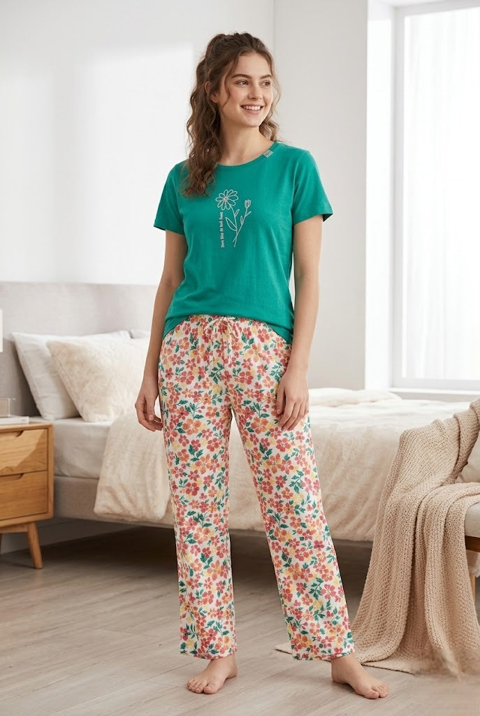 Night Wear Track Suits-Green