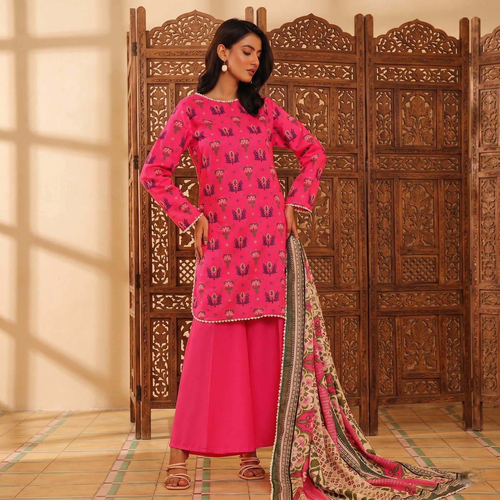 Mor Bagh By Beechtree Lawn Unstitched 3 Piece Suit