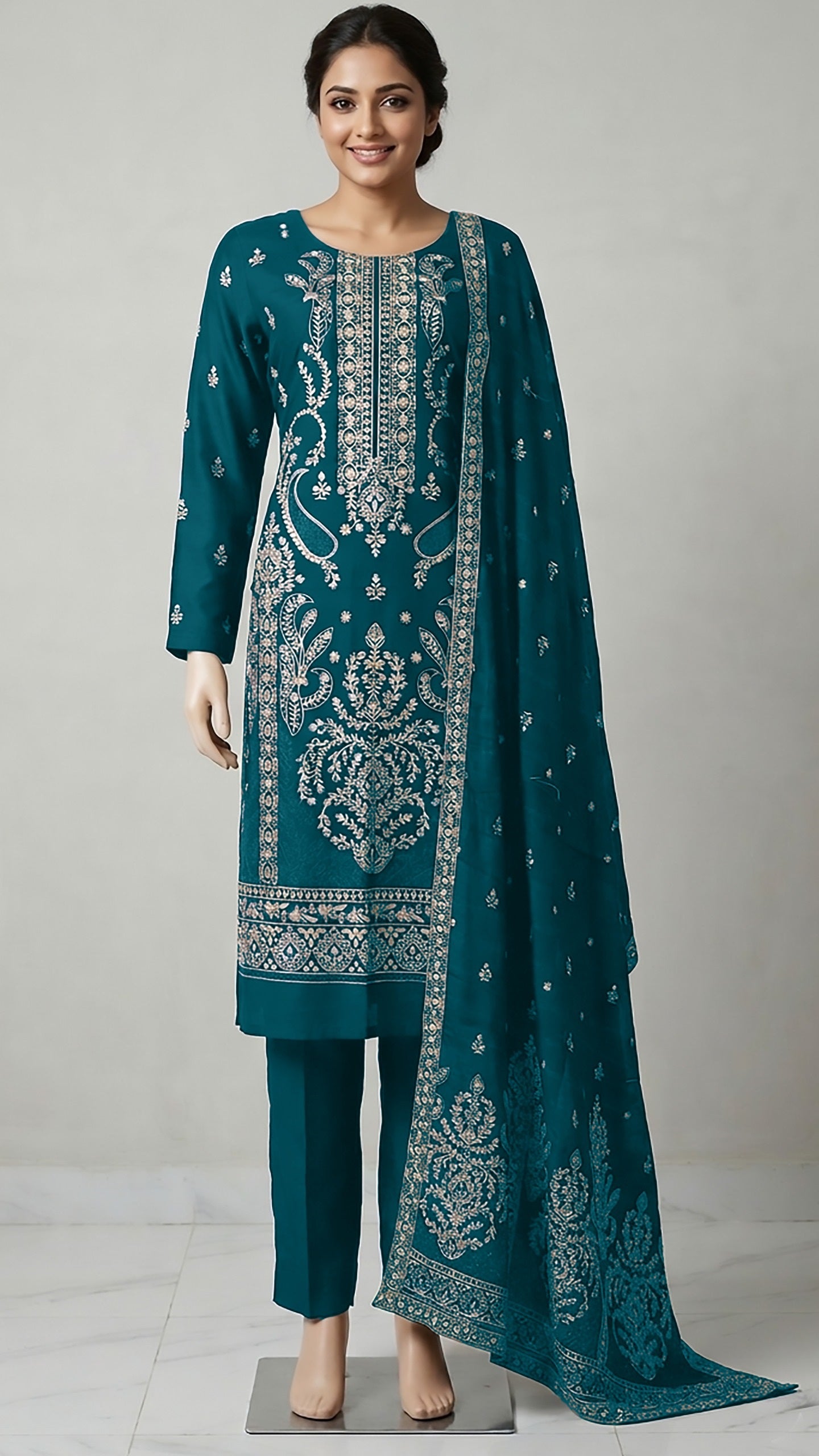 Badshah by Breeza Fashion – Embroidered 3PC Unstitched Lawn Suit