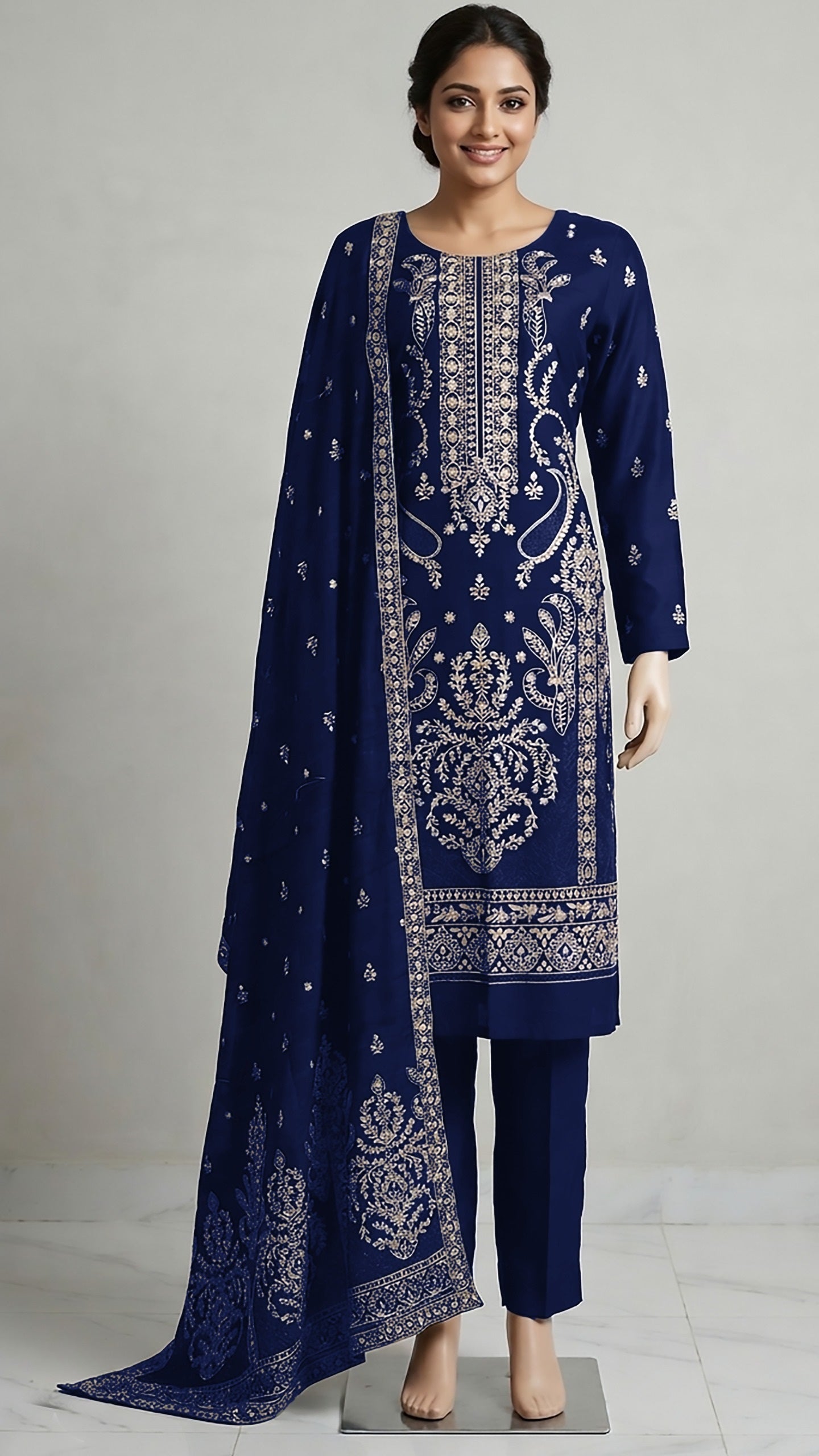 Badshah by Breeza Fashion – Embroidered 3PC Unstitched Lawn Suit