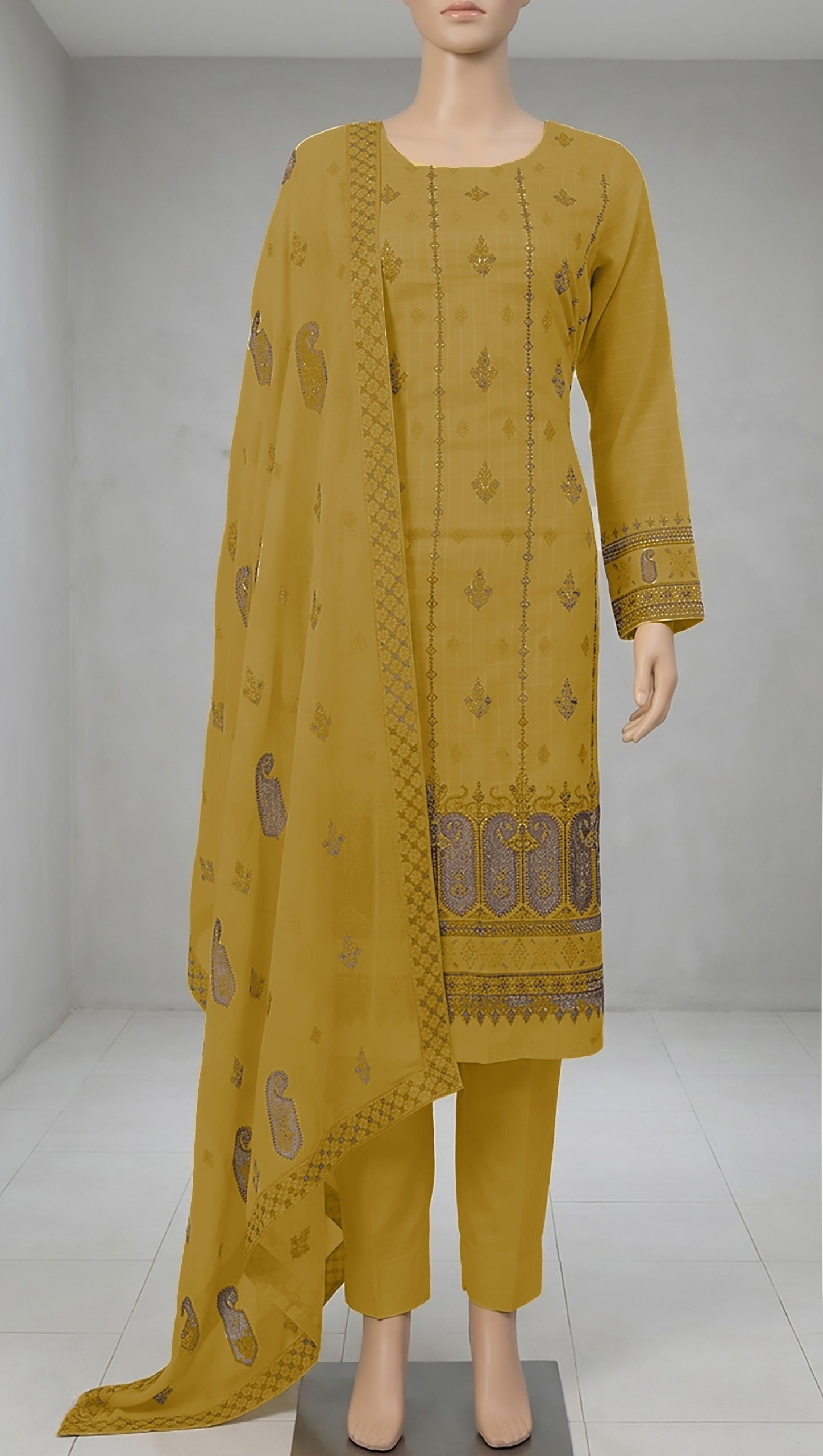 Mushk by Breeza Fashion – Embroidered 3PC Unstitched Lawn Suit
